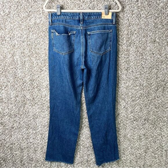 Paige Jeans Women’s 27 Noella Sledge Destructed Distressed Denim Straight Crop - Picture 8 of 12